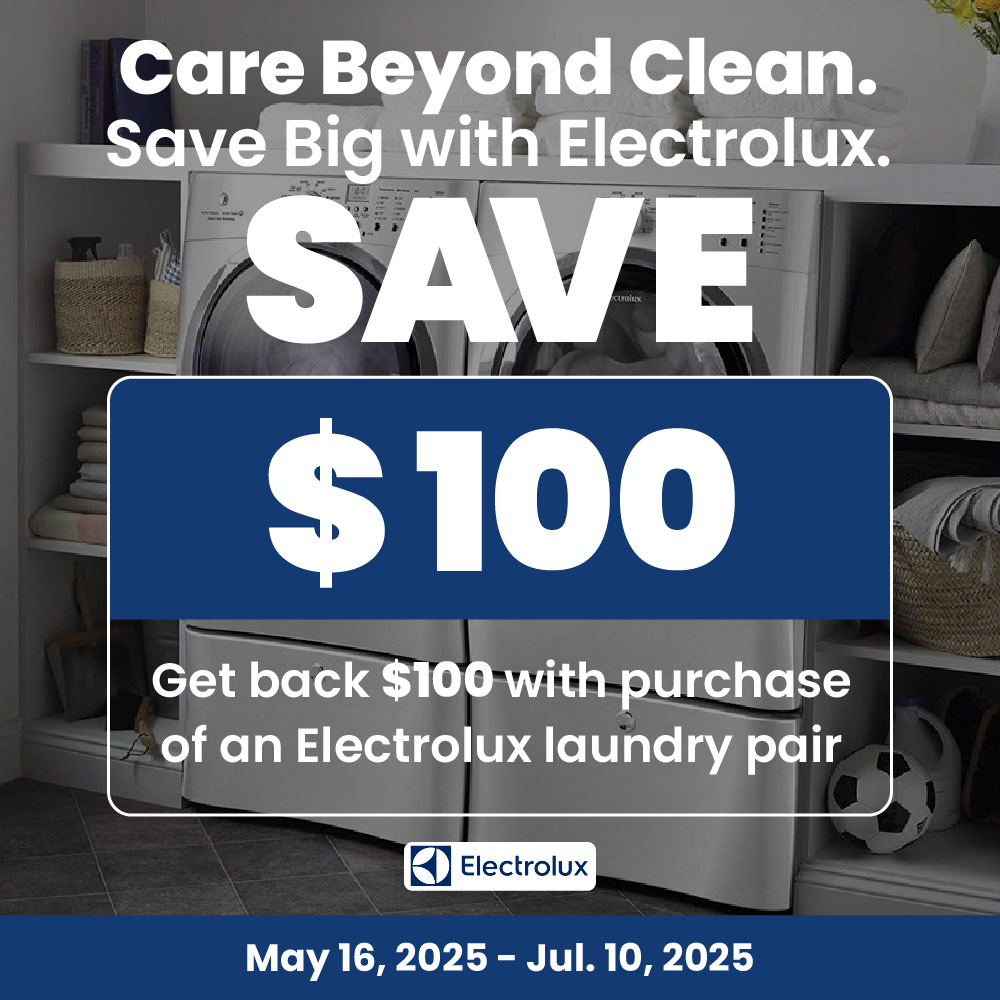 Electrolux Get back $100 Laundry