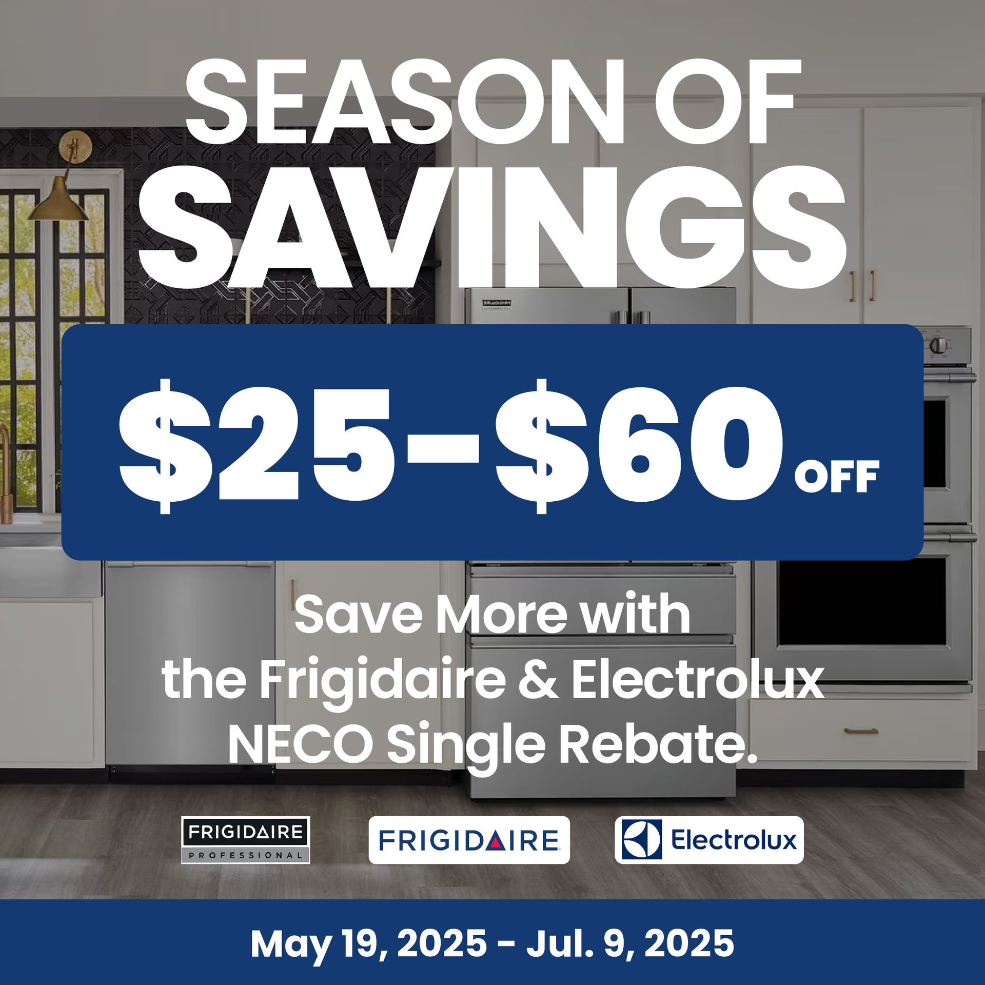 Frigidaire and Electrolux NECO Single Rebate on Select Models
