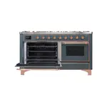 ILVE_UM15FDNS3BGPLP_Majestic_II_60"_Dual_Fuel_Range_left_oven