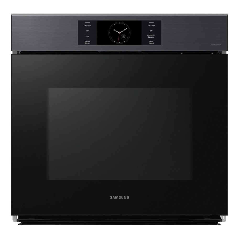 Samsung NV51CG700SMT 30 inch Bespoke Smart Single Wall Oven with 5.1 cu. ft. Capacity, AI Pro Cooking Camera, Air Fry, Air Sous Vide, Duo Flex, Full Steam Cook and 7 inch LCD Display in Matte Black (Matte Black)