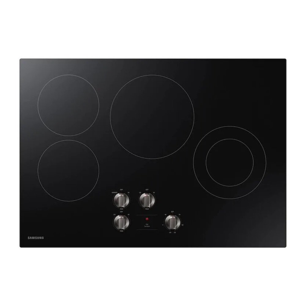 Samsung NZ30R5330RK 30 inch Electric Cooktop with 4 Elements, Hot Surface Indicator Light and Glass Ceramic Surface in Black