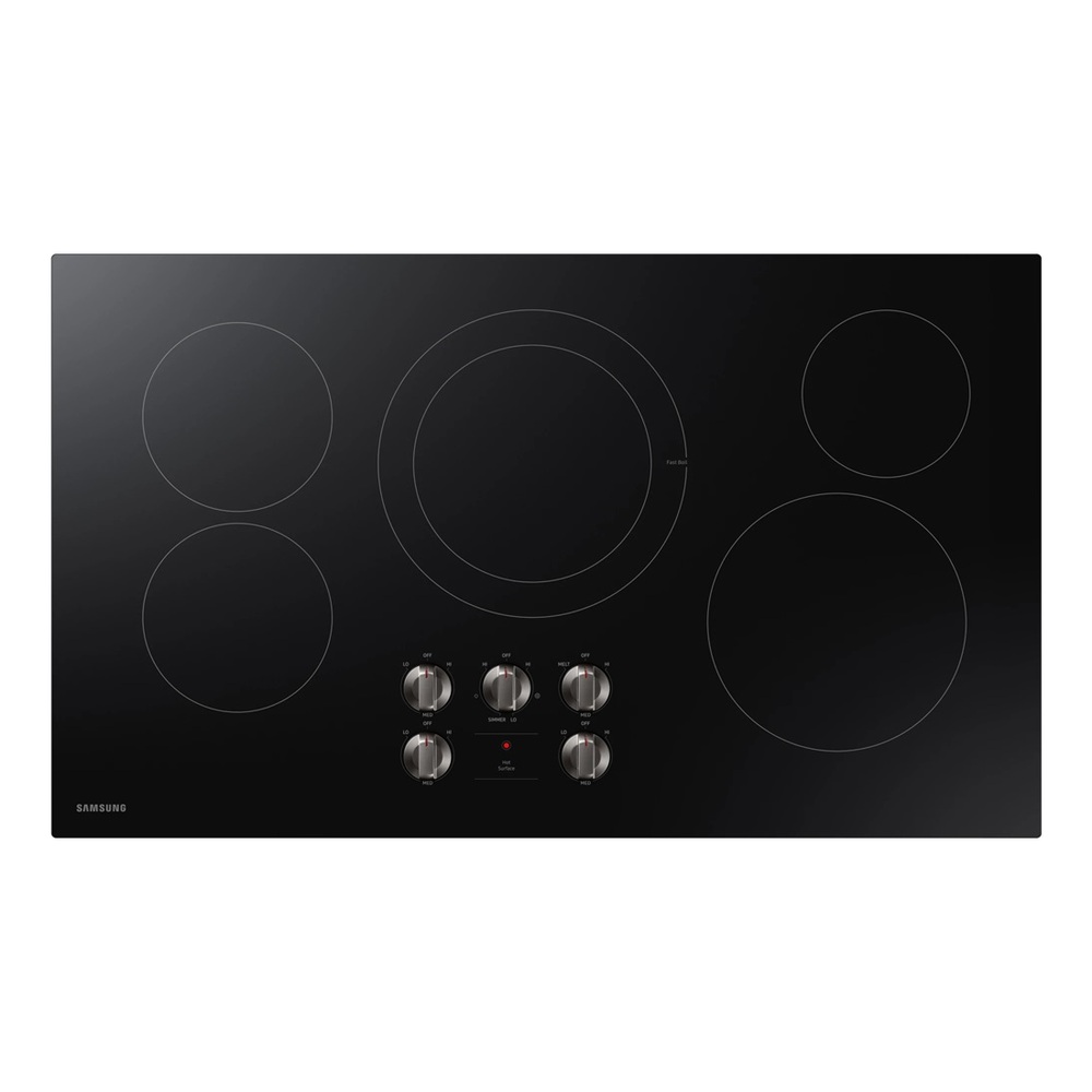 Samsung NZ36R5330RK 36 inch Electric Cooktop with 5 Elements, Hot Surface Indicator Light and Glass Ceramic Surface in Black