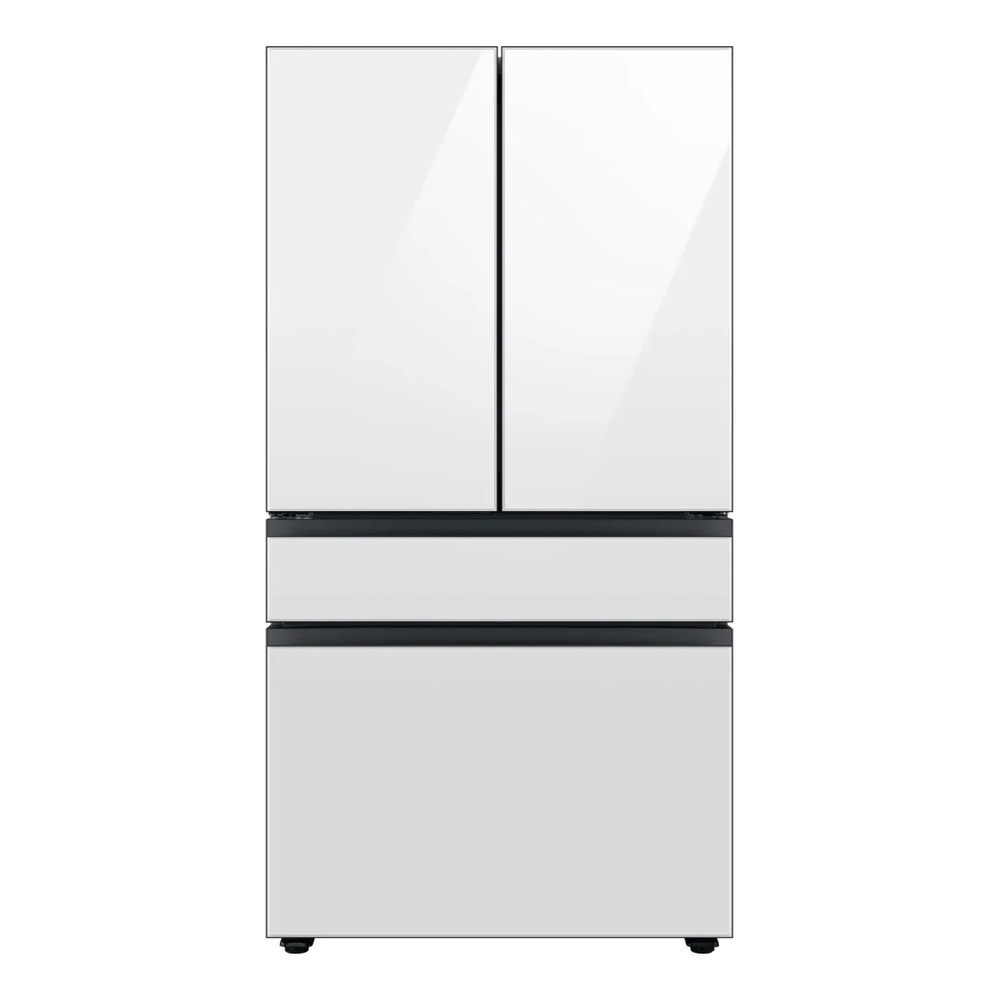 Samsung RF29BB860012 36 inch Bespoke Smart 4 Door French Door Refrigerator with 28.8 cu. ft. Capacity, Beverage Center, LED Lighting, FlexZone Drawer, Twin Cooling Plus, Metal Cooling, Dual Ice Maker with Ice Bites, Energy Star (White Glass)