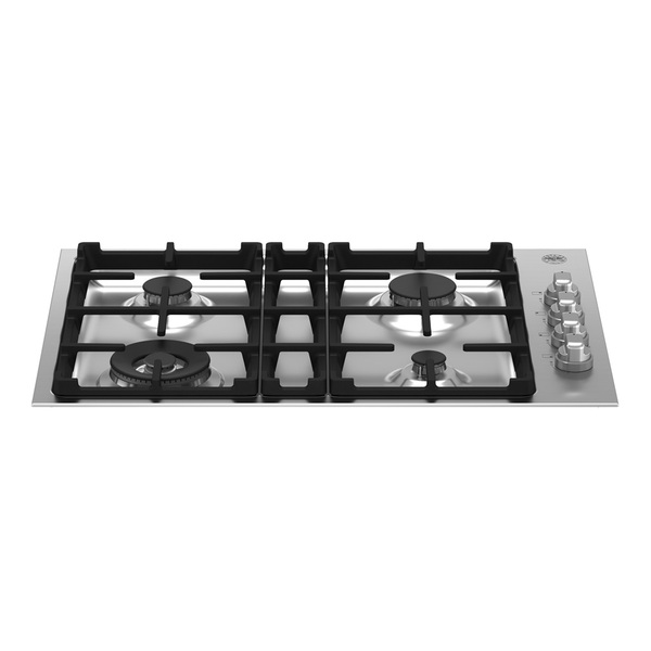 Bertazzoni MAST304QXE Master Series 30 inch Drop-In Gas Cooktop with 4 Sealed Burners, Cast Iron Grates, Thermocouple Safety Device, in Stainless Steel (Natural Gas)
