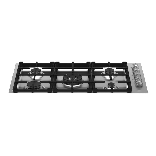 Bertazzoni MAST365QXELP 36 inch Master Series Drop In Gas Cooktop with 5 Sealed Burners, Cast Iron Grates, Fail-Safe Thermocouple Technology, in Stainless Steel (Liquid Propane)