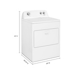Whirlpool WED4850HW 29" Top Load Vented Electric Dryer with 7.0 cu. ft. Capacity, AutoDry™ Drying System, Wrinkle Shield™, Timed Dry, in White