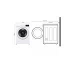 LG WM3470C 27" Front Load Washer with 5.0 cu. ft. Capacity, ColdWash™ Technology,, 6Motion™ Technology, Inverter Direct Drive Motor