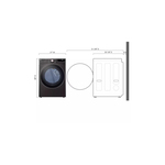 LG DLEX4000 27" Front Load Electric Steam Vented Dryer with 7.4 cu. ft. Capacity, Smart Wi-Fi Enabled, 12 Dryer Programs, Adjustable Legs, ThinQ Care™, SmartDiagnosis™