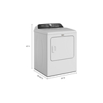 Whirlpool WGD6150P 29" Gas Dryer with 7 cu. ft. Capacity, Moisture Sensing, Steam Refresh Cycle, Static Reduce Option