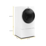 Whirlpool WGD9620HW 27" Smart Front Load Vented Gas Dryer with 7.4 cu. ft. Capacity, Wrinkle Shield™, EcoBoost™, Advanced Moisture Sensing, in White