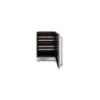 ZLINE RWVUD24 24" Undercounter Wine Cooler with 44 Wine Bottles Capacity, LED Display, Spacious Storage, Smooth Glide Wood Racks, Dual Pane Glass Door in Stainless Steel