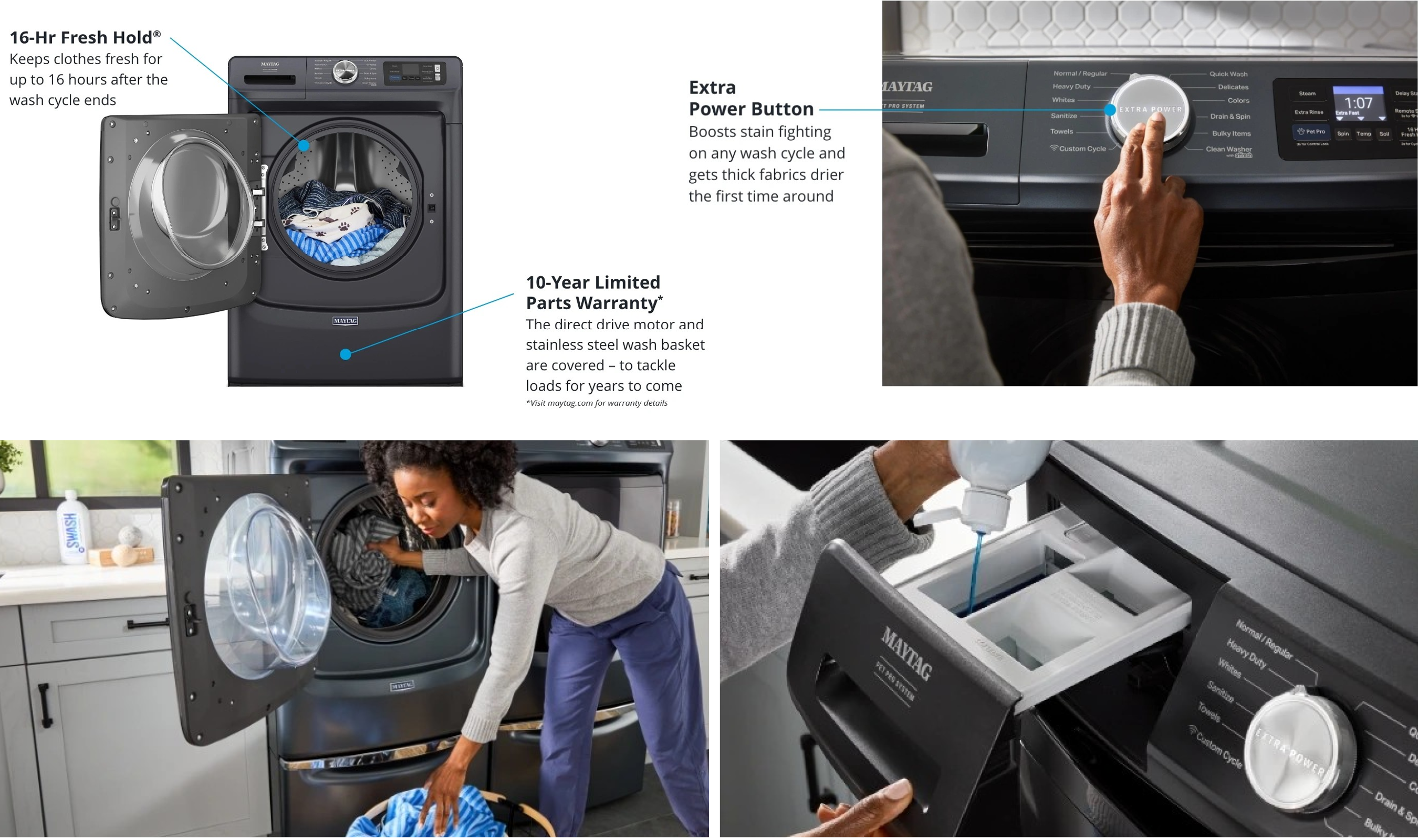 Maytag's Pet Solutions for Laundry 3 Front Load Washer Features