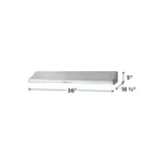 Frigidaire-FHWC3640MS-dimensions