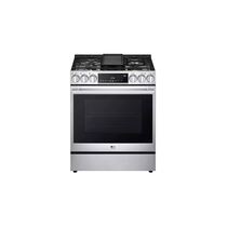 LG Studio LSGS6338 30" Slide-In Gas Range with 5 Burners, 6.3 cu. ft. Oven Capacity, Griddle, Convection Oven