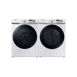 Samsung-DVG45B6300W-front view with matching washer