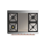 ILVE_UM09FDQNS3AWPLP_Majestic_II_36"_Dual_Fuel_Range_cooktop