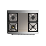ILVE_UM09FDQNS3EGCLP_Majestic_II_36"_Dual_Fuel_Range_cooktop