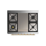 ILVE_UM09FDQNS3SSGLP_Majestic_II_36"_Dual_Fuel_Range_cooktop