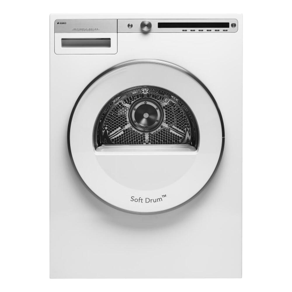 Asko T411VDW 24" Heat Pump Electric Dryer with 5.12 cu. ft. Capacity, Soft Drum™, Butterfly™ Drying, Stainless Steel Drum, in White