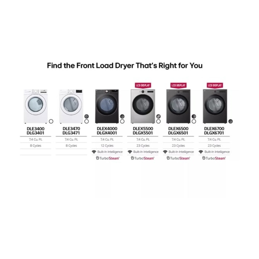 LG-DLE3470W-Color types
