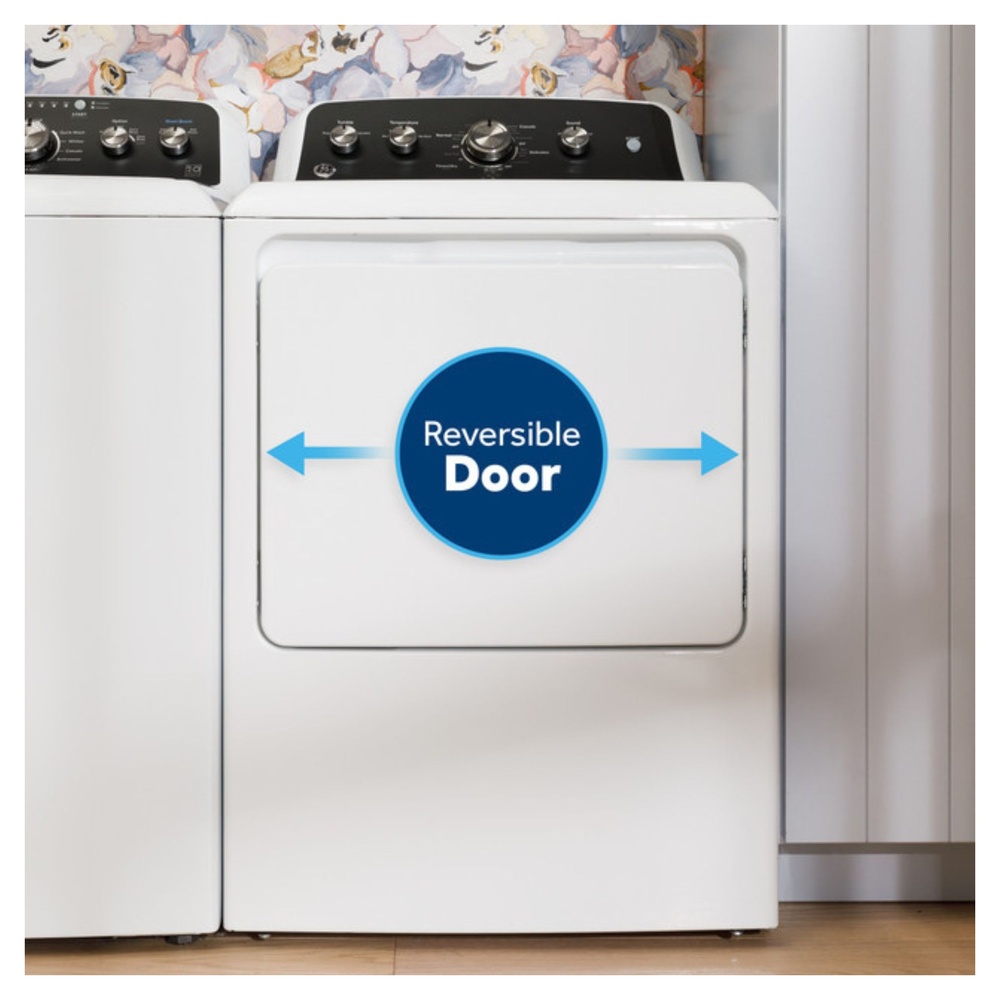 GE-GTD48GASWWB-Reversible Dryer Door