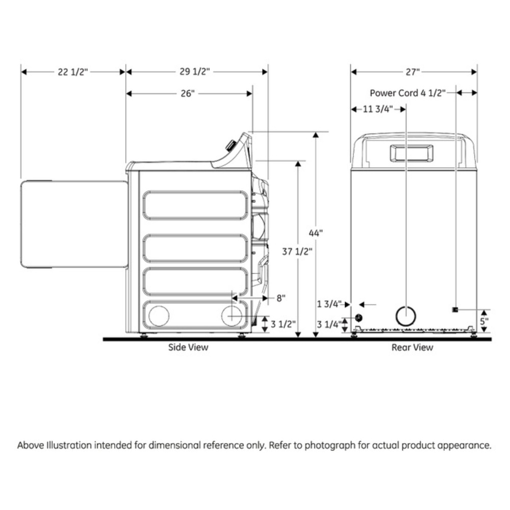 GE-GTX52EASPWB-dimensional