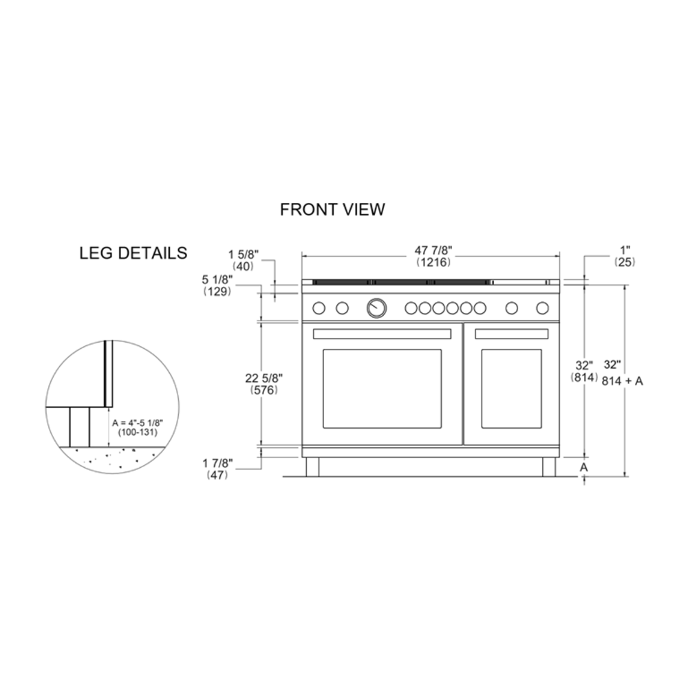 Bertazzoni-HER486BTFEPXT-Dimensions