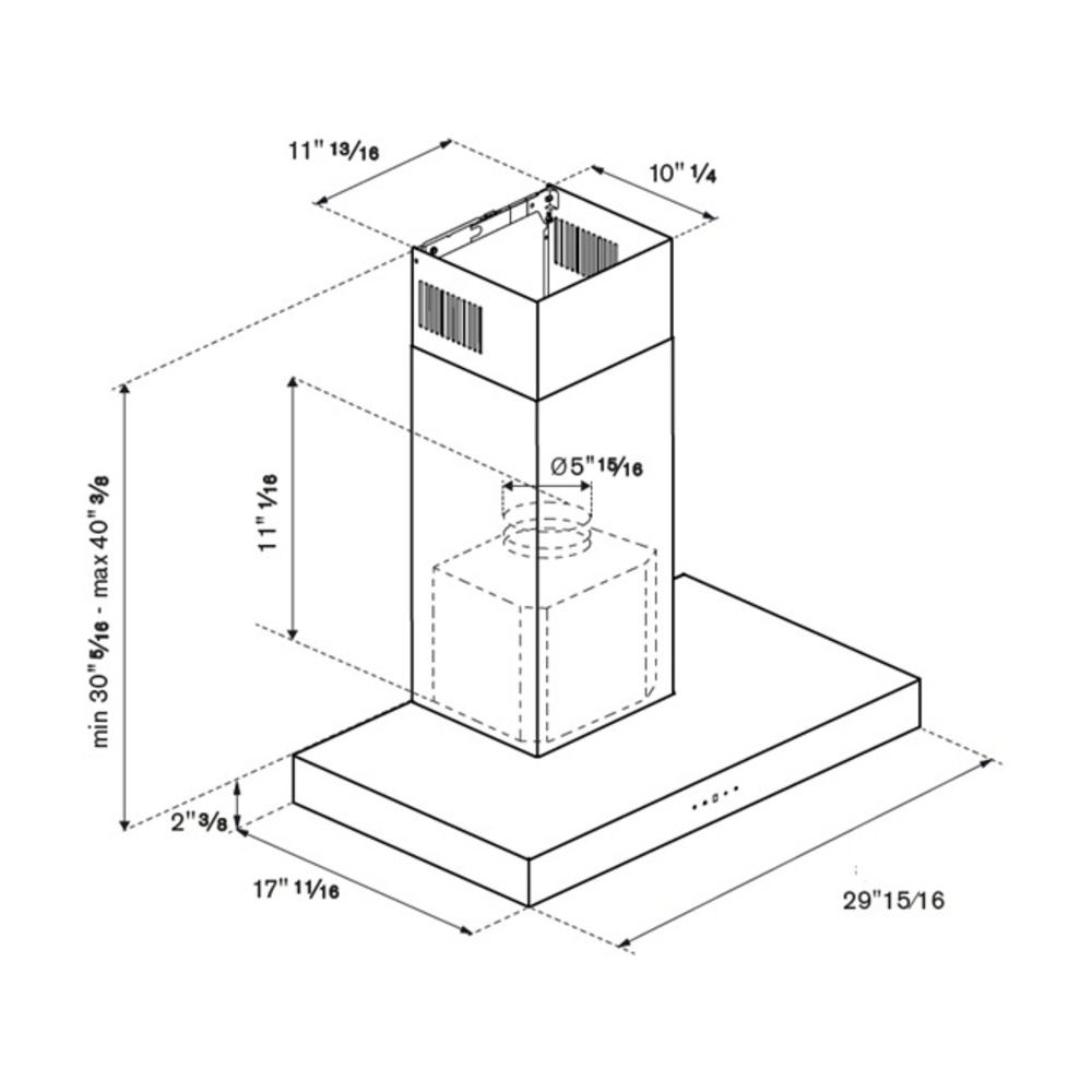 Bertazzoni-KT30CAT-dimensions