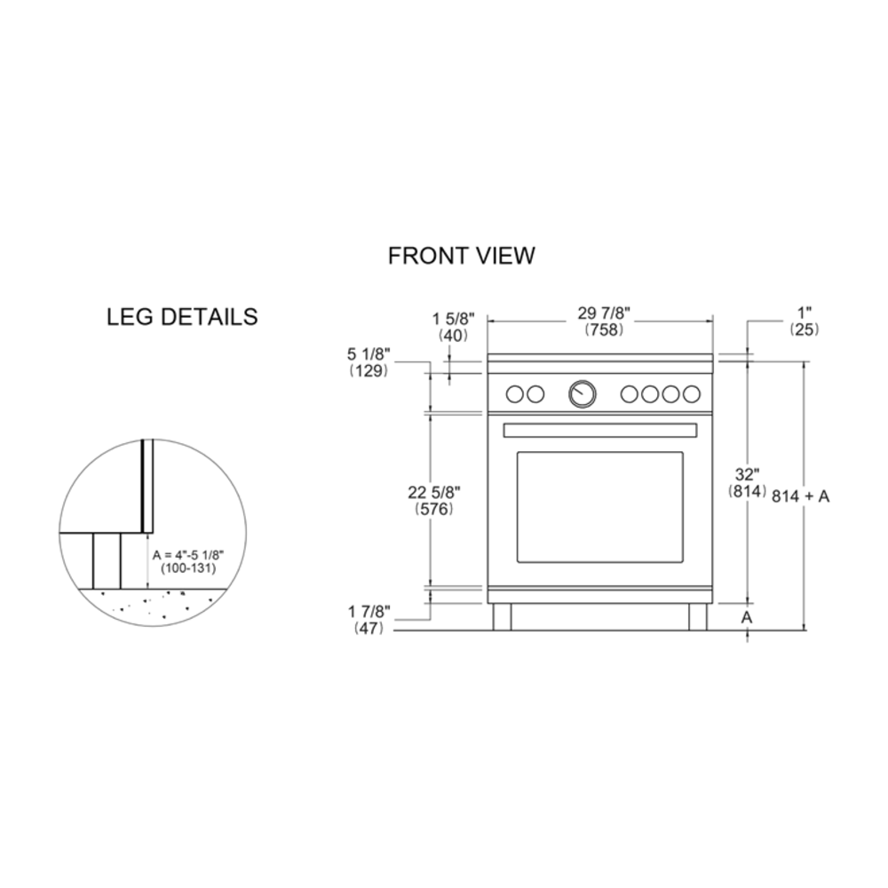 Bertazzoni-MAS304CEMXV-Dimensions
