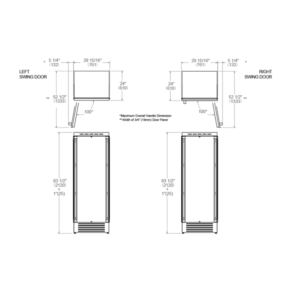 Bertazzoni-REF30RCPRR23-dimensions