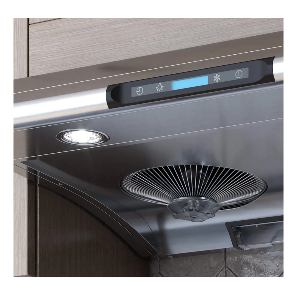 XO XOA36 36 inch Under Cabinet Range Hood with 550 CFM, 6 Speed Control, Filterless Design, Digital Timer Control, High Efficiency Halogen Lights
