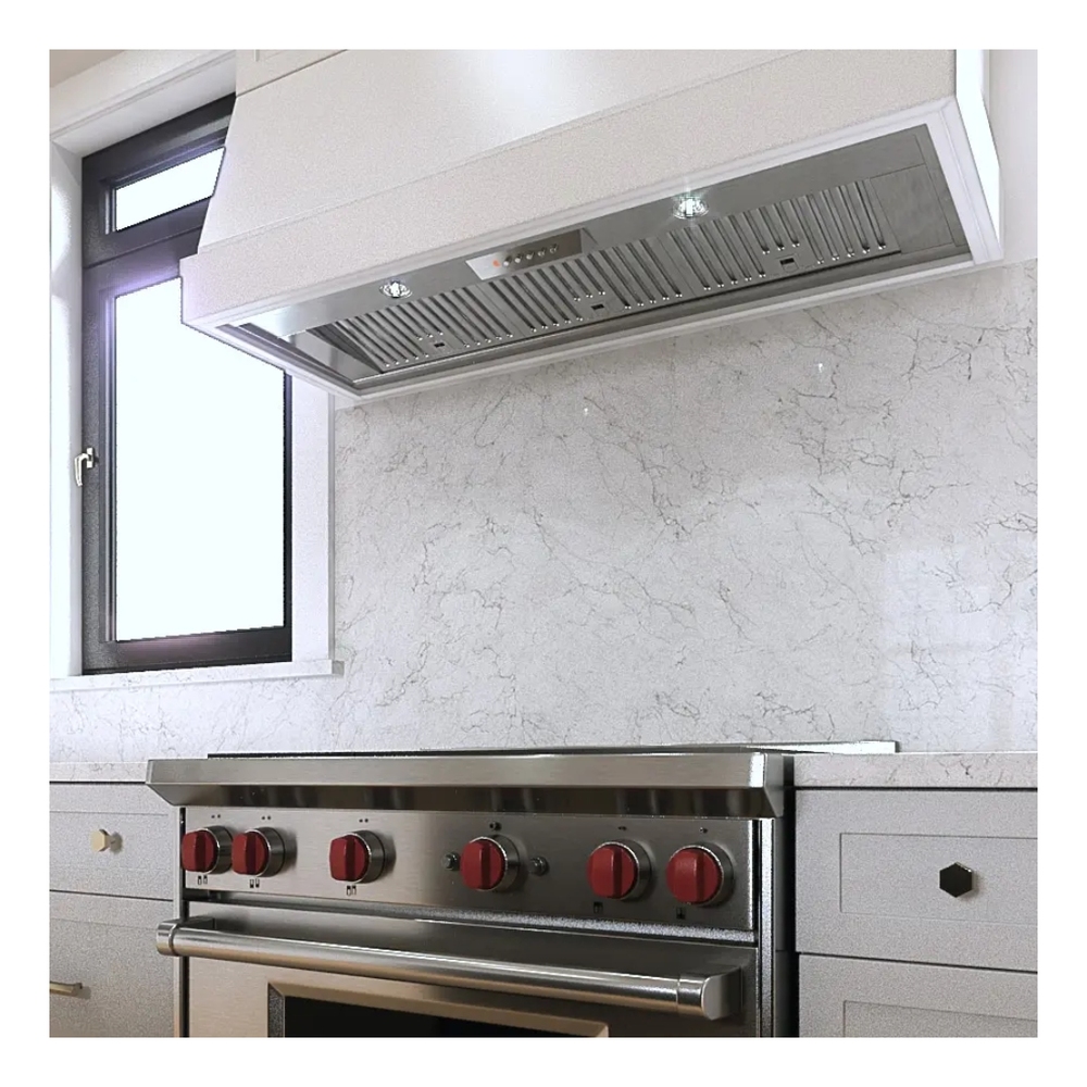 XO XOI33SC 34 inch Range Hood Insert with 600 CFM, Code Compliance Control, LED Lighting and Stainless Steel Baffle Filter, in Stainless Steel