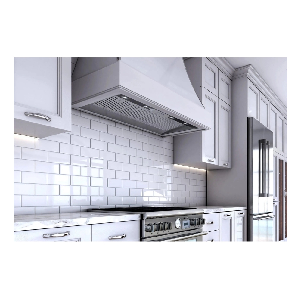XO XOIL4222SC 42" Range Hood Insert with 600 CFM, Code Compliance Control, LED Lighting and Stainless Steel Baffle Filter, in Stainless Steel