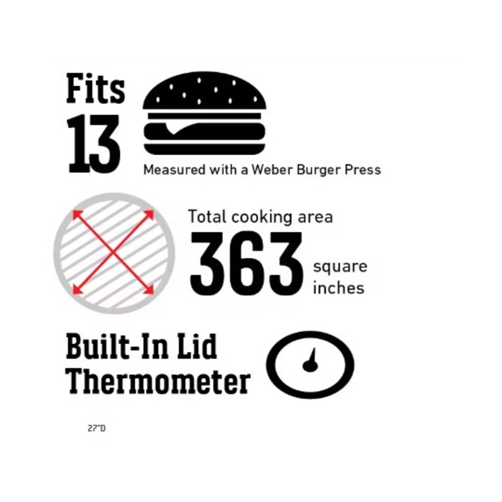 Weber-14402001-Built-In Lid Thermometer