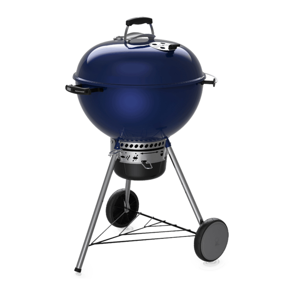 Weber 14501001 Master-Touch Freestanding 24 inch Charcoal Grill with 443 sq in Cooking Area, Superior Heat Retention, Hinged Cooking Grate, One-Touch Cleaning System, Lid Thermometer, in Black