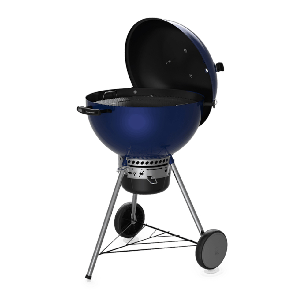 Weber 14501001 Master-Touch Freestanding 24 inch Charcoal Grill with 443 sq in Cooking Area, Superior Heat Retention, Hinged Cooking Grate, One-Touch Cleaning System, Lid Thermometer, in Black