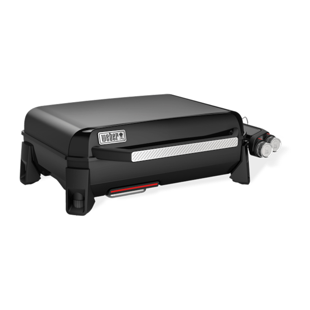 Weber 1500532 Slate 37 inch Tabletop Griddle Gas Grill with 352 sq. in. Cooking Area, 16000 Total BTU, High-Heat Searing, Rust-Resistant, Precision Control Knob, in Black
