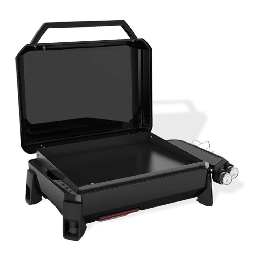 Weber 1500532 Slate 37 inch Tabletop Griddle Gas Grill with 352 sq. in. Cooking Area, 16000 Total BTU, High-Heat Searing, Rust-Resistant, Precision Control Knob, in Black