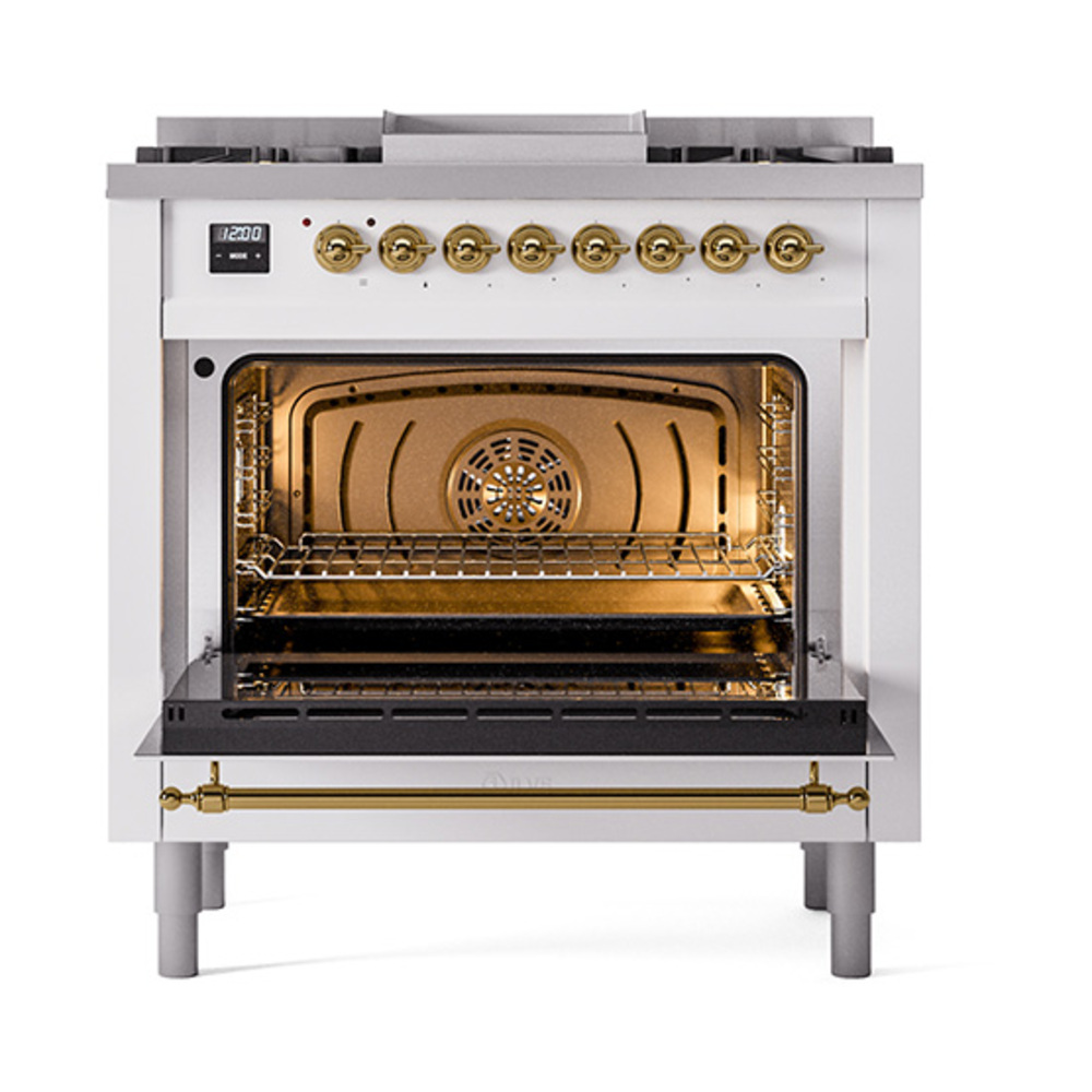 ILVE_UP36FQNMPWHGLP_Nostalgie_II_oven_door_opened