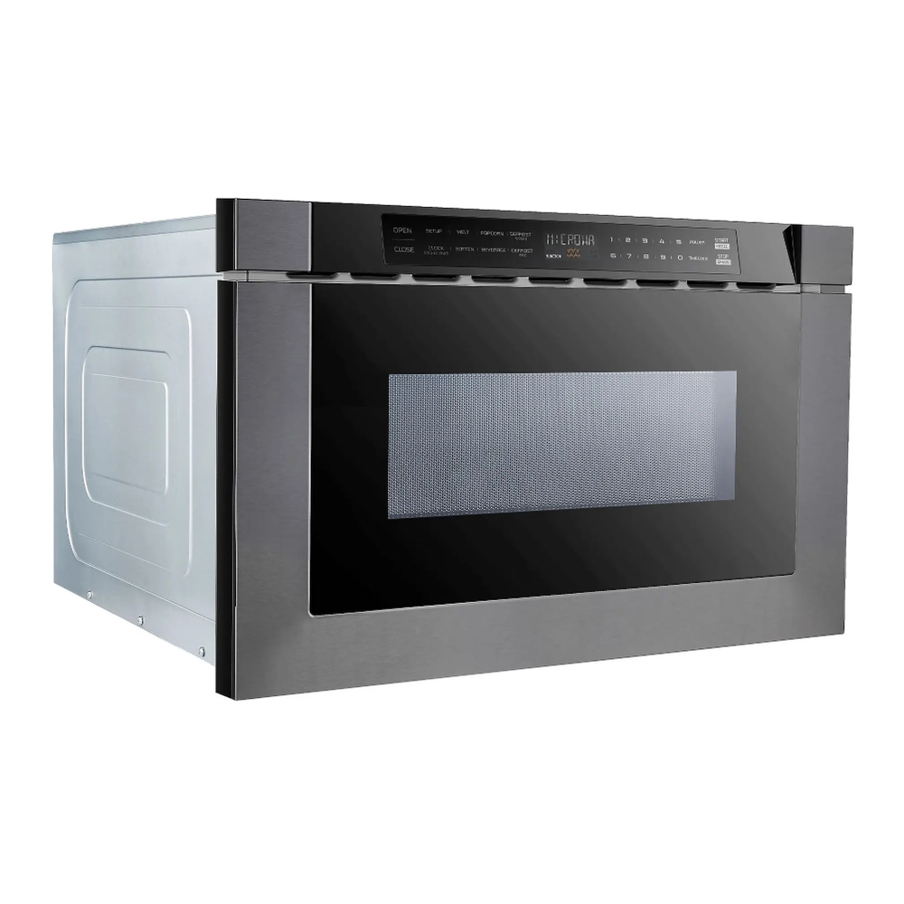 XO XOMWD24S 24 inch Microwave Drawer with 1.2 cu. ft. Capacity, 1000 Watts, 11 Power Levels and Handless Design