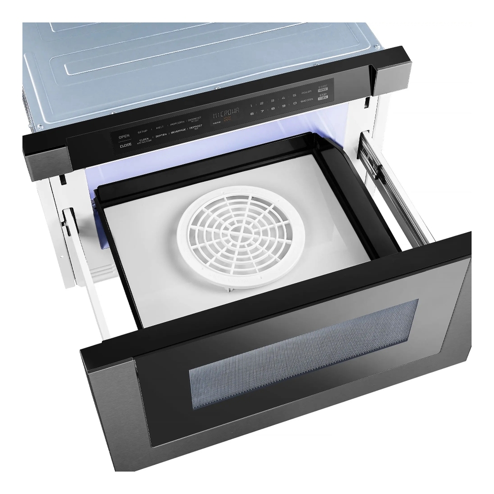 XO XOMWD24S 24 inch Microwave Drawer with 1.2 cu. ft. Capacity, 1000 Watts, 11 Power Levels and Handless Design
